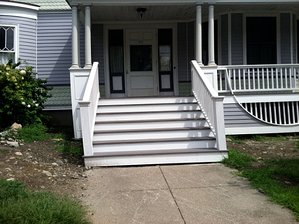 front entry walkway in watertown massachusetts before picture
