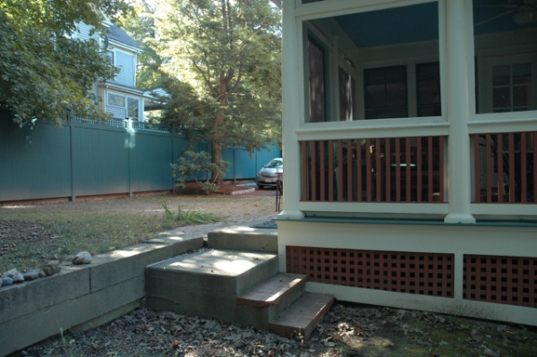 before installation of personal landscape