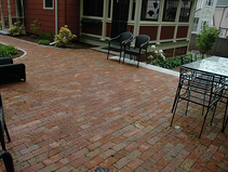 installed brick patio