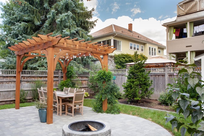 outdoor living space with patio