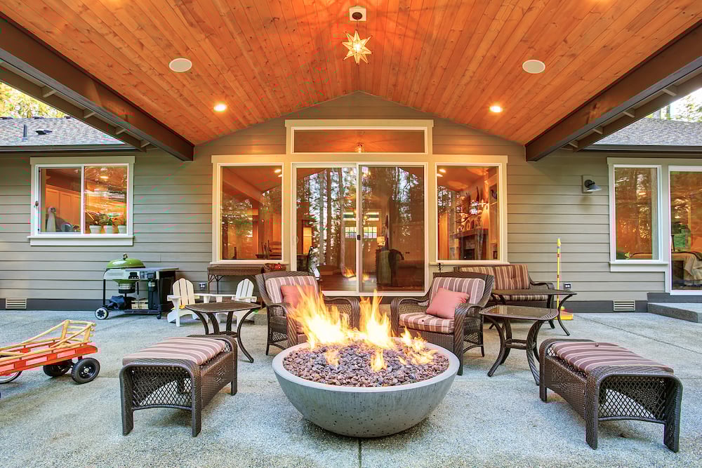 sliding door to backyard patio