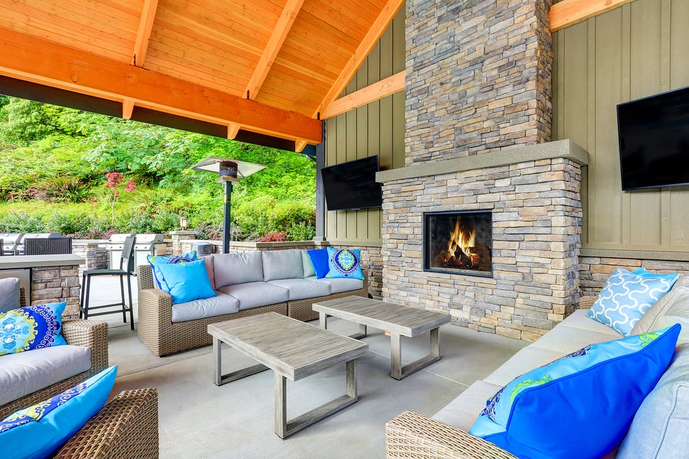 patio with fireplace ideas