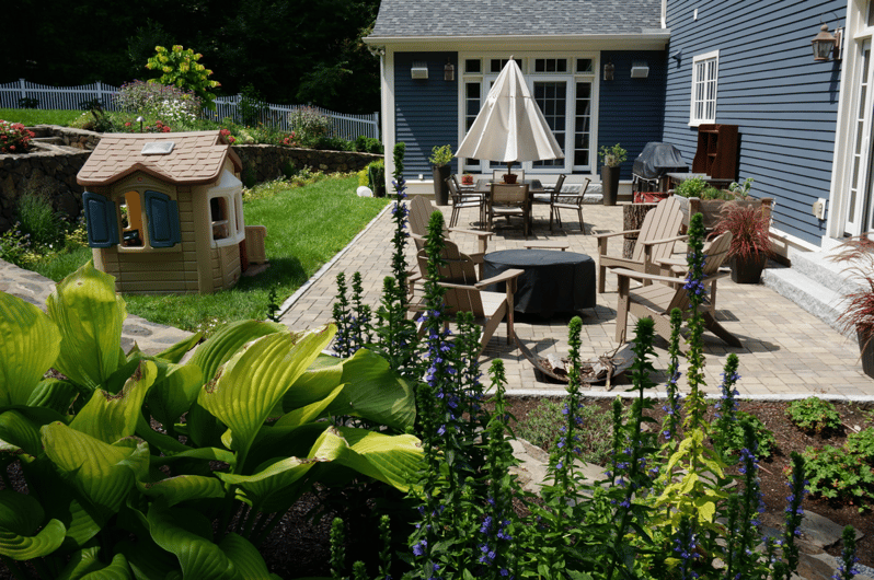 backyard patio garden oasis landscape